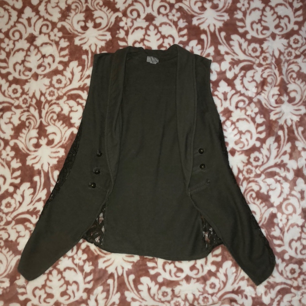 Olive green vest